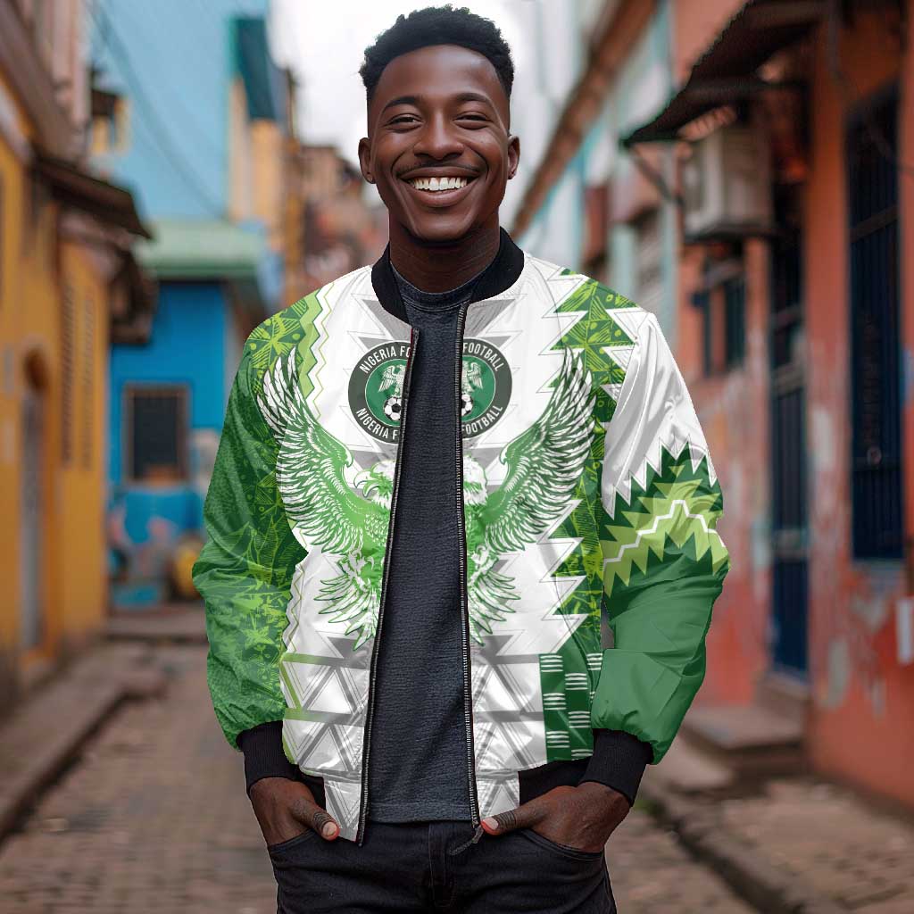 Custom Nigeria National Football Bomber Jacket Naija Super Eagles - African Pride