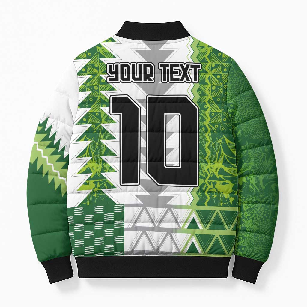 Custom Nigeria National Football Bomber Puffer Jacket Naija Super Eagles - African Pride