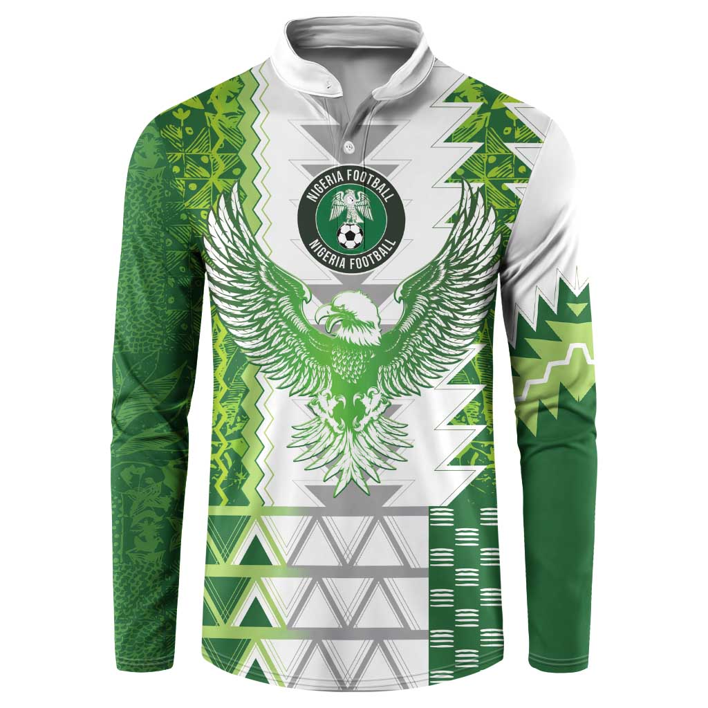 Custom Nigeria National Football Button Sweatshirt Naija Super Eagles