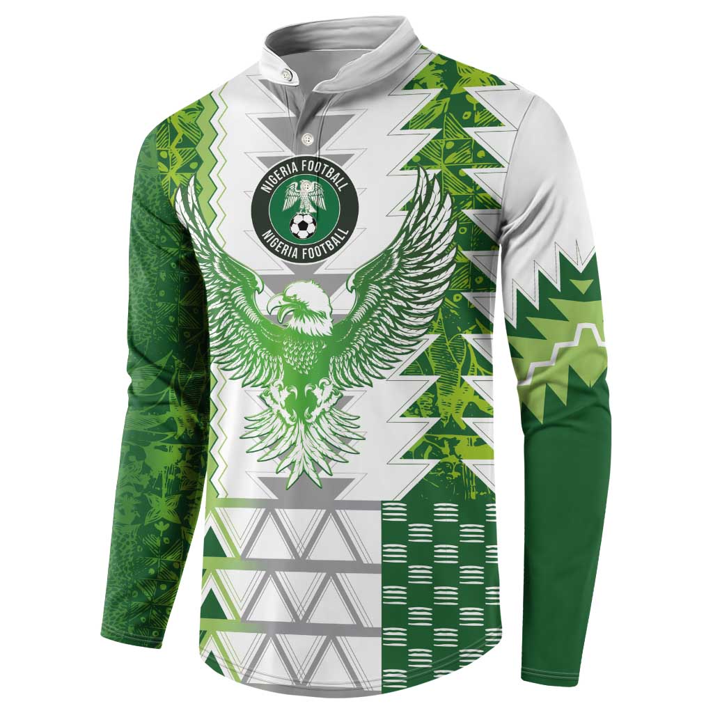 Custom Nigeria National Football Button Sweatshirt Naija Super Eagles