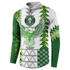Custom Nigeria National Football Button Sweatshirt Naija Super Eagles