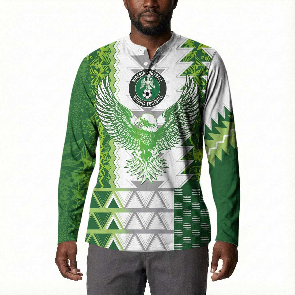 Custom Nigeria National Football Button Sweatshirt Naija Super Eagles