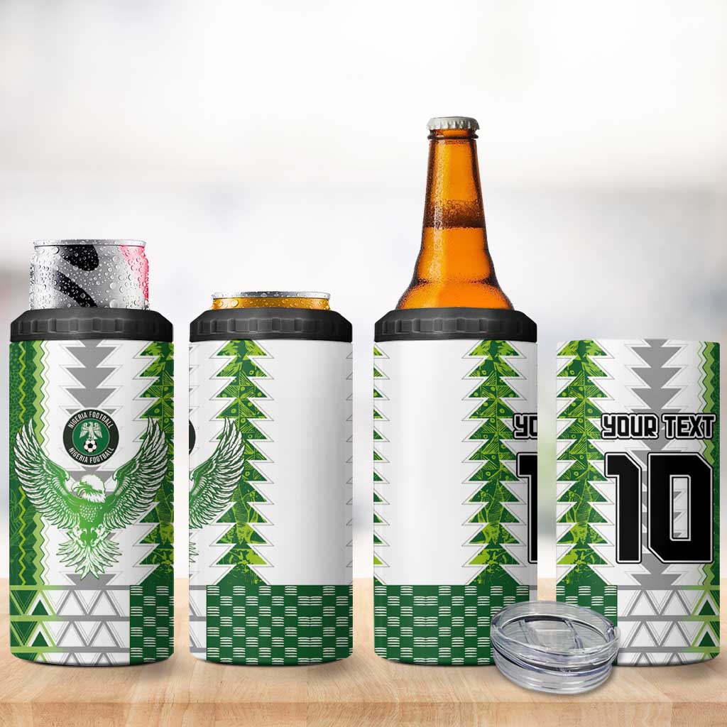 Custom Nigeria National Football 4 in 1 Can Cooler Tumbler Naija Super Eagles - African Pride