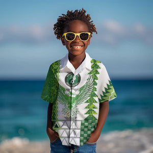 Custom Nigeria National Football Kid Hawaiian Shirt Naija Super Eagles - African Pride