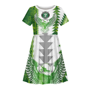 Custom Nigeria National Football Kid Short Sleeve Dress Naija Super Eagles - African Pride
