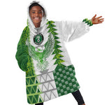 Custom Nigeria National Football Kid Wearable Blanket Hoodie Naija Super Eagles - African Pride