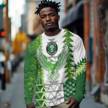Custom Nigeria National Football Long Sleeve Shirt Naija Super Eagles - African Pride