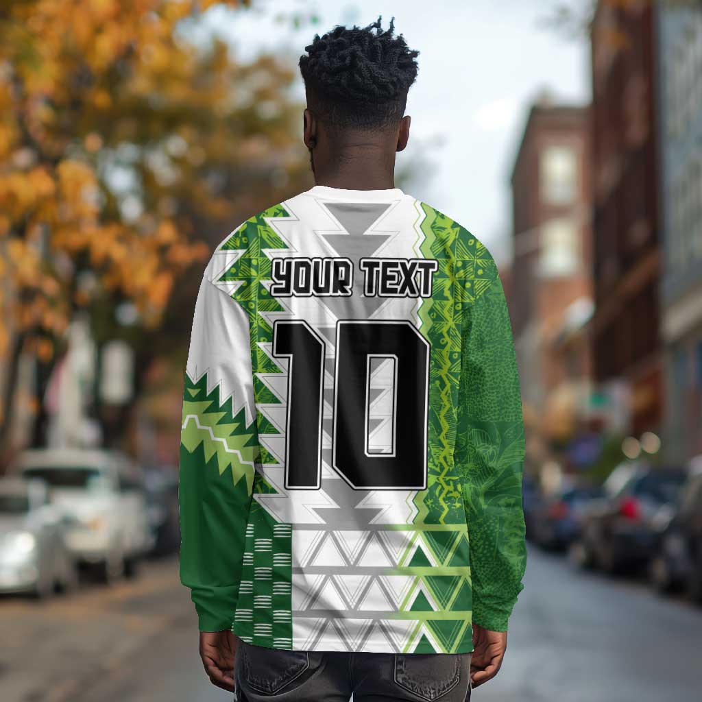 Custom Nigeria National Football Long Sleeve Shirt Naija Super Eagles - African Pride