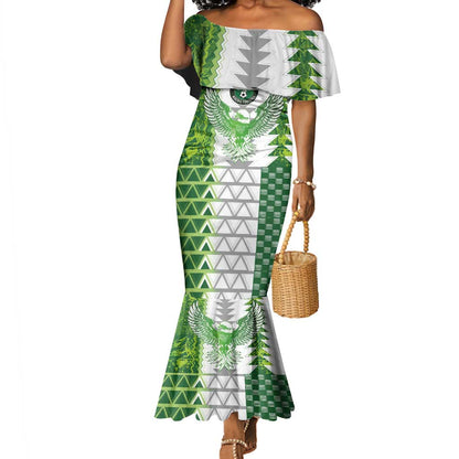 Custom Nigeria National Football Mermaid Dress Naija Super Eagles - African Pride
