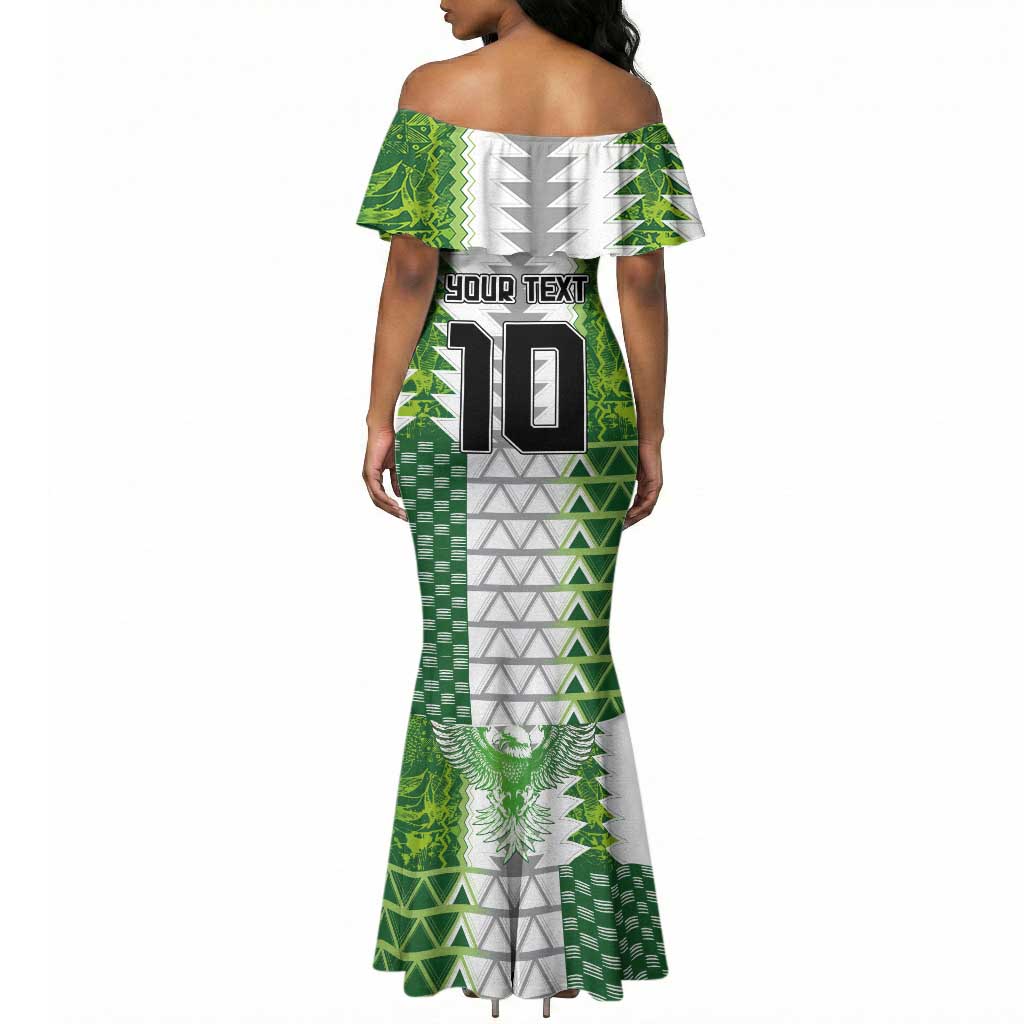 Custom Nigeria National Football Mermaid Dress Naija Super Eagles - African Pride