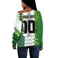 Custom Nigeria National Football Off Shoulder Sweater Naija Super Eagles - African Pride