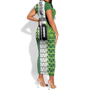 Custom Nigeria National Football Short Sleeve Bodycon Dress Naija Super Eagles - African Pride