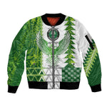Custom Nigeria National Football Sleeve Zip Bomber Jacket Naija Super Eagles - African Pride