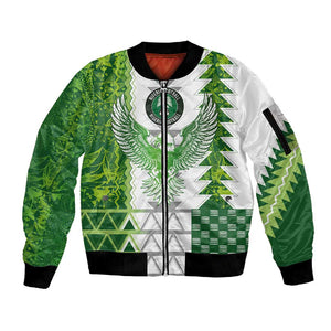 Custom Nigeria National Football Sleeve Zip Bomber Jacket Naija Super Eagles - African Pride