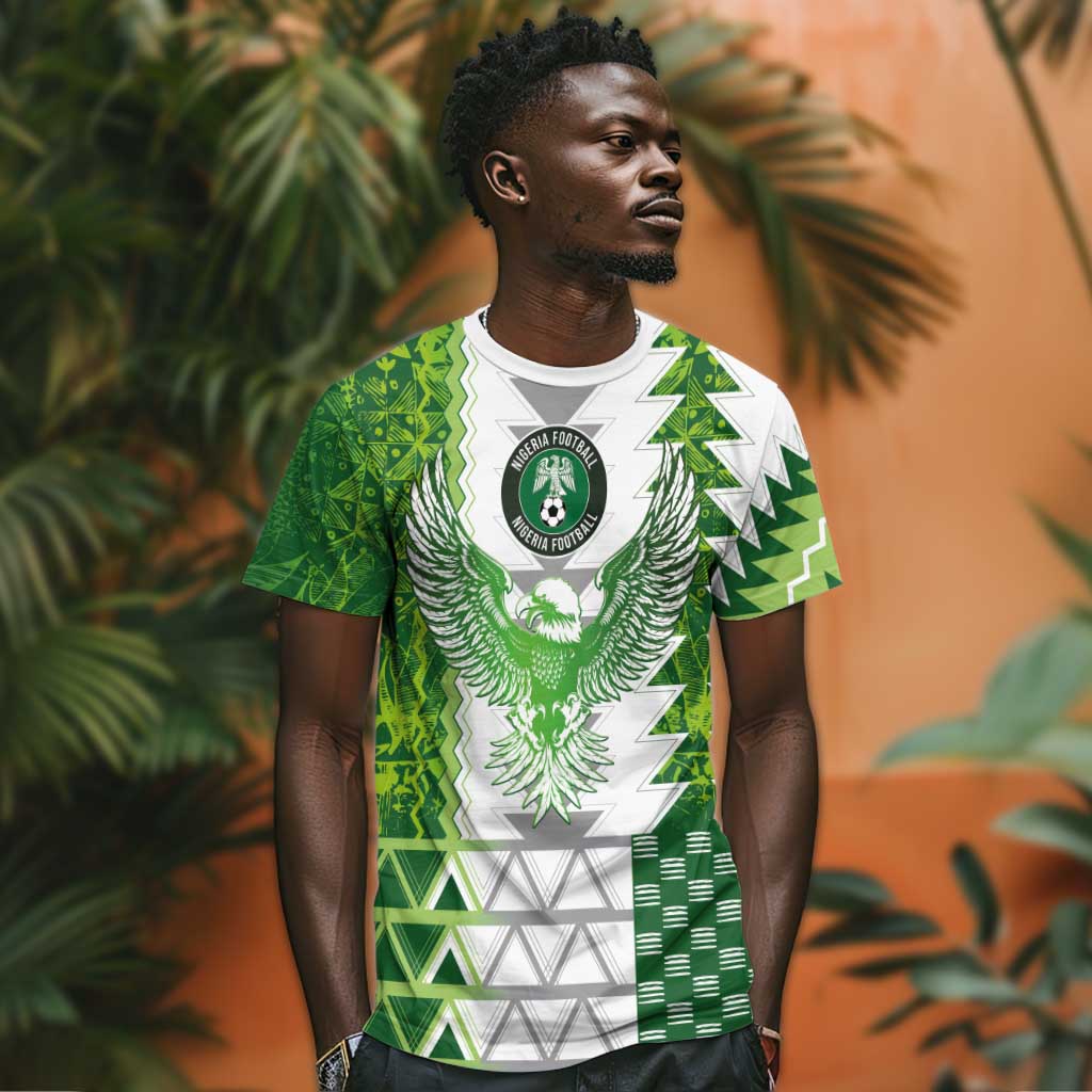 Custom Nigeria National Football T shirt Naija Super Eagles - African Pride