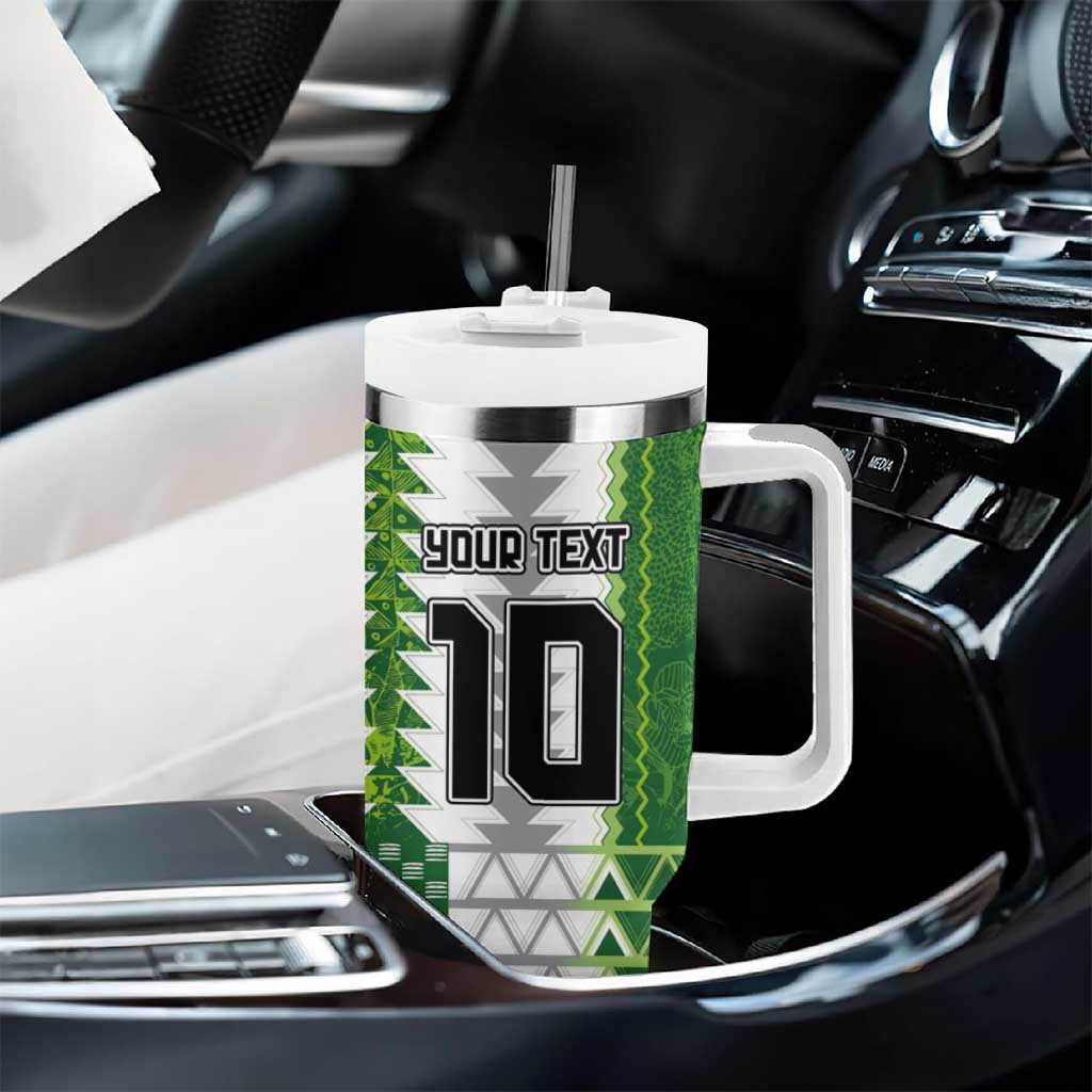 Custom Nigeria National Football Tumbler With Handle Naija Super Eagles - African Pride