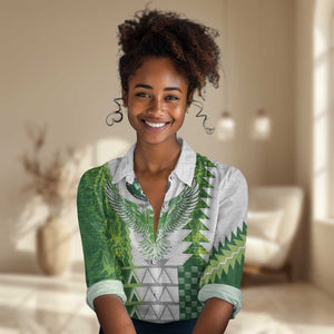 Custom Nigeria National Football Women Casual Shirt Naija Super Eagles - African Pride