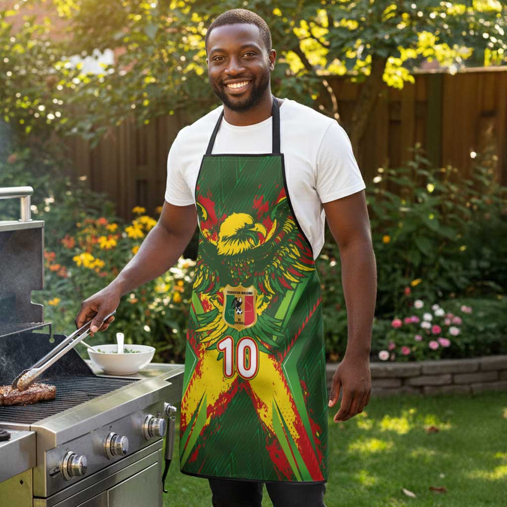 Custom Mali National Football Apron Grunge Les Aigles Sporty Style - African Pride