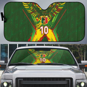 Custom Mali National Football Auto Sun Shade Grunge Les Aigles Sporty Style - African Pride