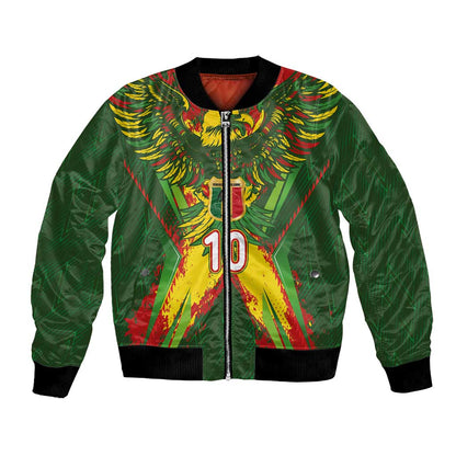 Custom Mali National Football Bomber Jacket Grunge Les Aigles Sporty Style - African Pride