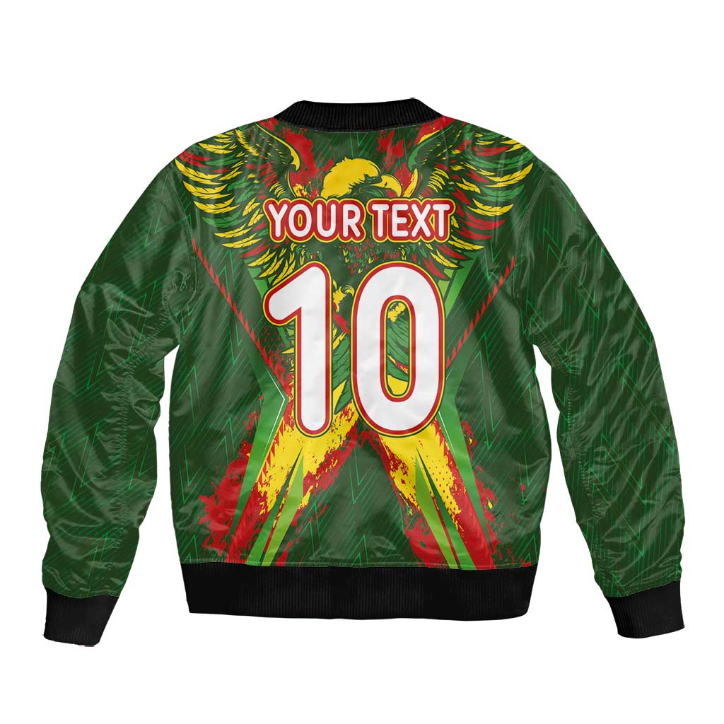 Custom Mali National Football Bomber Jacket Grunge Les Aigles Sporty Style - African Pride