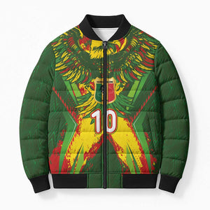 Custom Mali National Football Bomber Puffer Jacket Grunge Les Aigles Sporty Style - African Pride