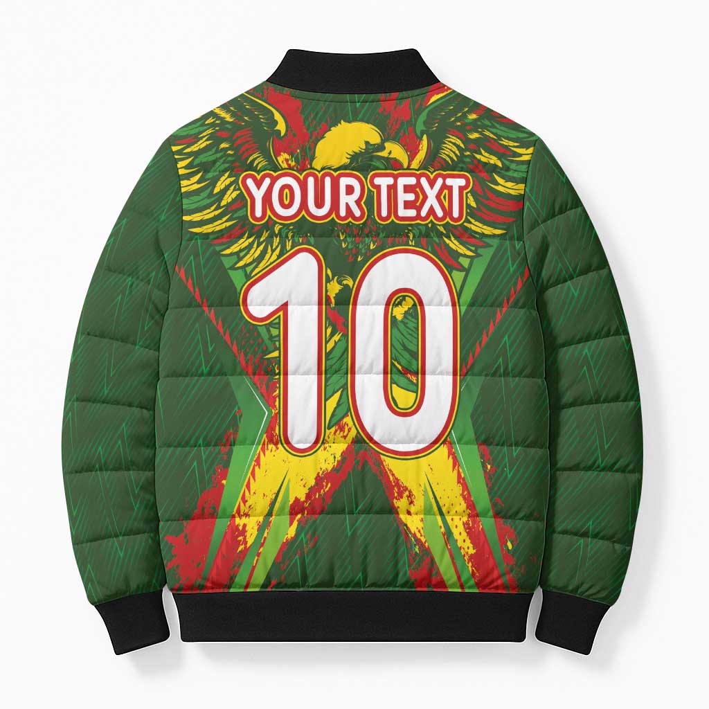 Custom Mali National Football Bomber Puffer Jacket Grunge Les Aigles Sporty Style - African Pride