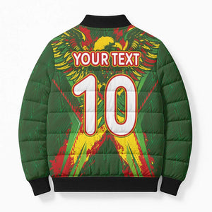 Custom Mali National Football Bomber Puffer Jacket Grunge Les Aigles Sporty Style - African Pride
