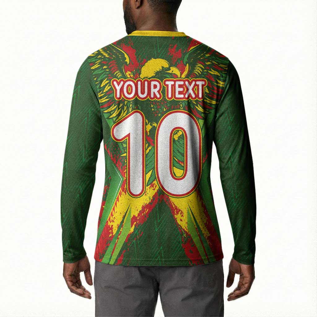 Custom Mali National Football Button Sweatshirt Grunge Les Aigles Sporty Style
