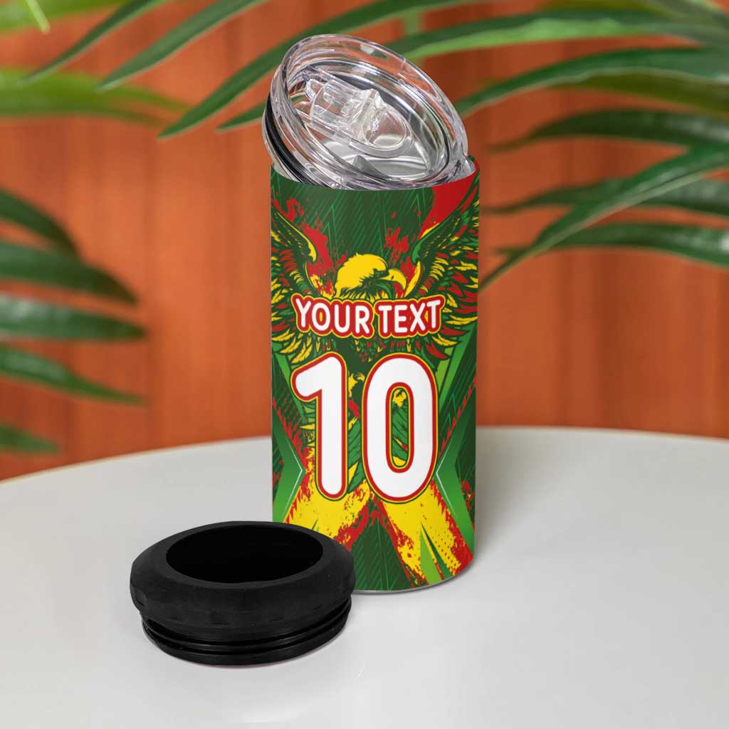 Custom Mali National Football 4 in 1 Can Cooler Tumbler Grunge Les Aigles Sporty Style - African Pride