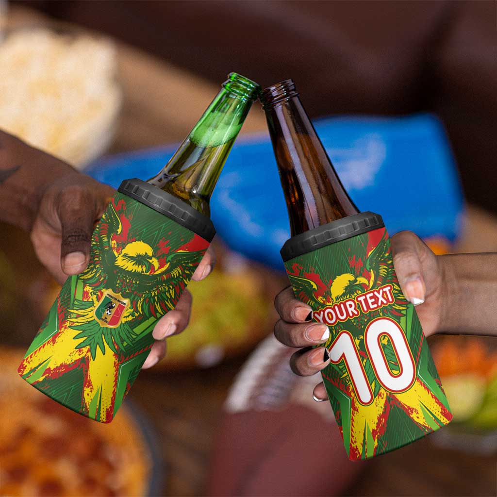 Custom Mali National Football 4 in 1 Can Cooler Tumbler Grunge Les Aigles Sporty Style - African Pride