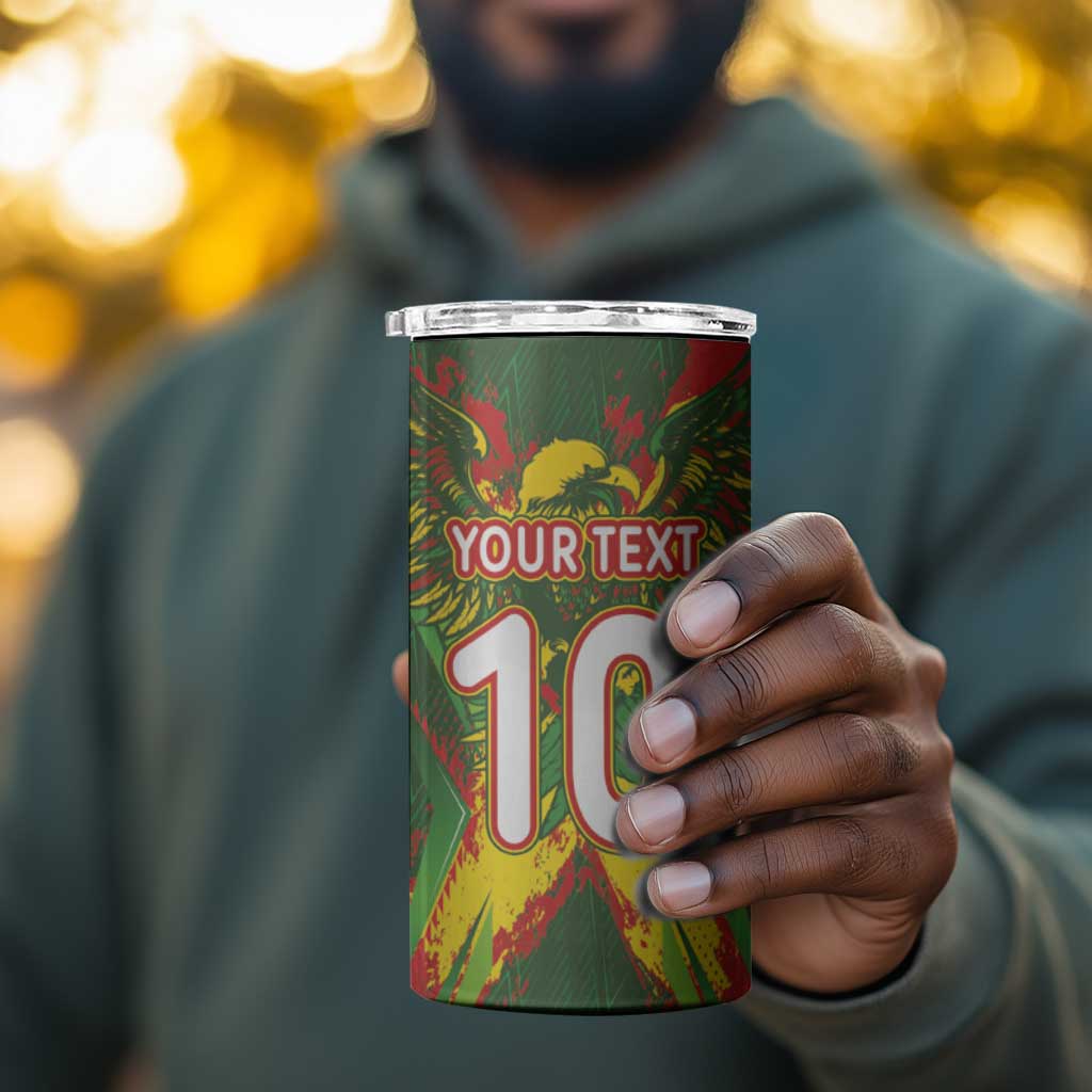 Custom Mali National Football 4 in 1 Can Cooler Tumbler Grunge Les Aigles Sporty Style - African Pride