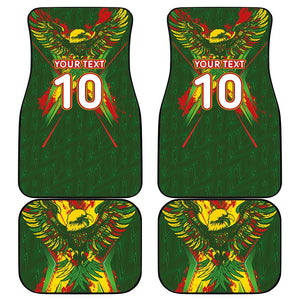 Custom Mali National Football Car Mats Grunge Les Aigles Sporty Style - African Pride