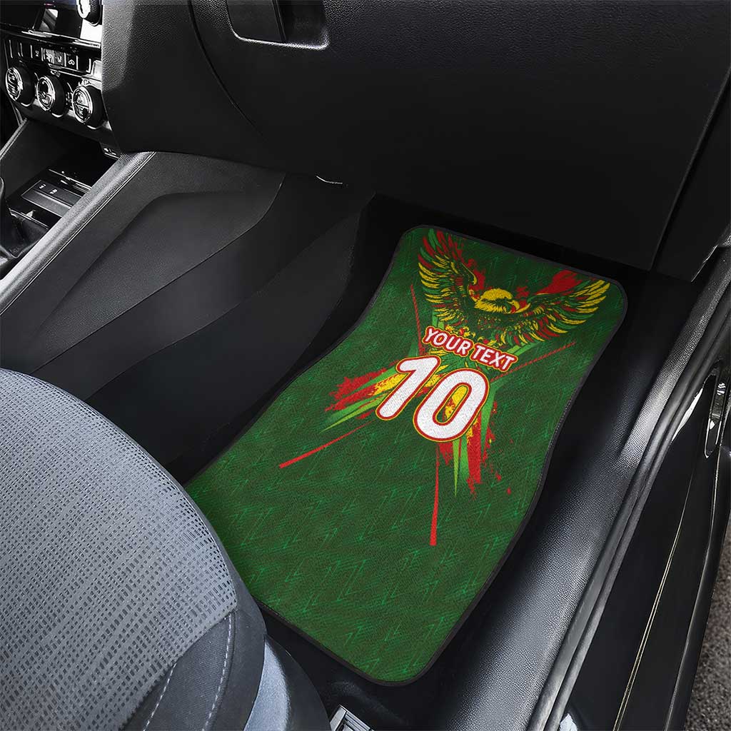 Custom Mali National Football Car Mats Grunge Les Aigles Sporty Style - African Pride