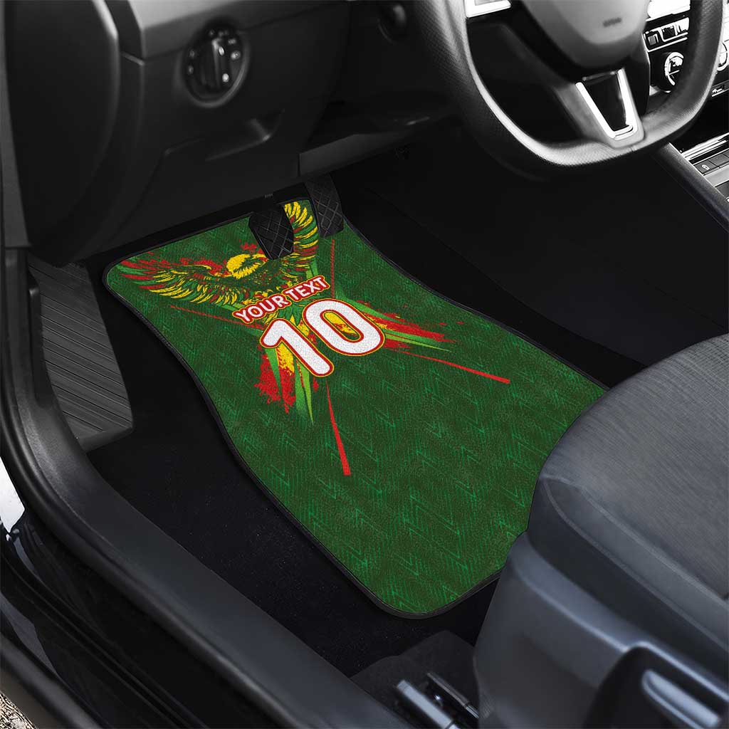 Custom Mali National Football Car Mats Grunge Les Aigles Sporty Style - African Pride