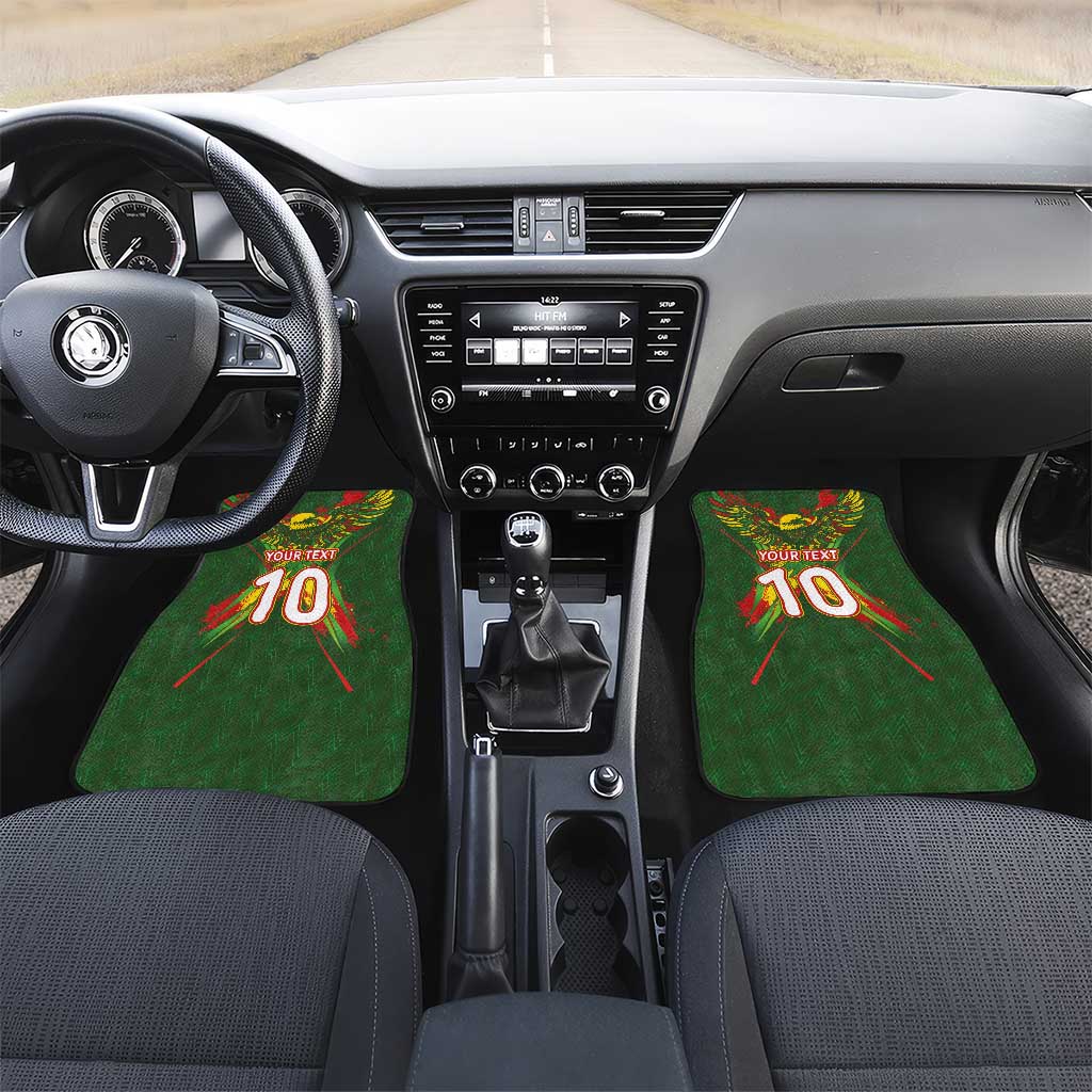 Custom Mali National Football Car Mats Grunge Les Aigles Sporty Style - African Pride