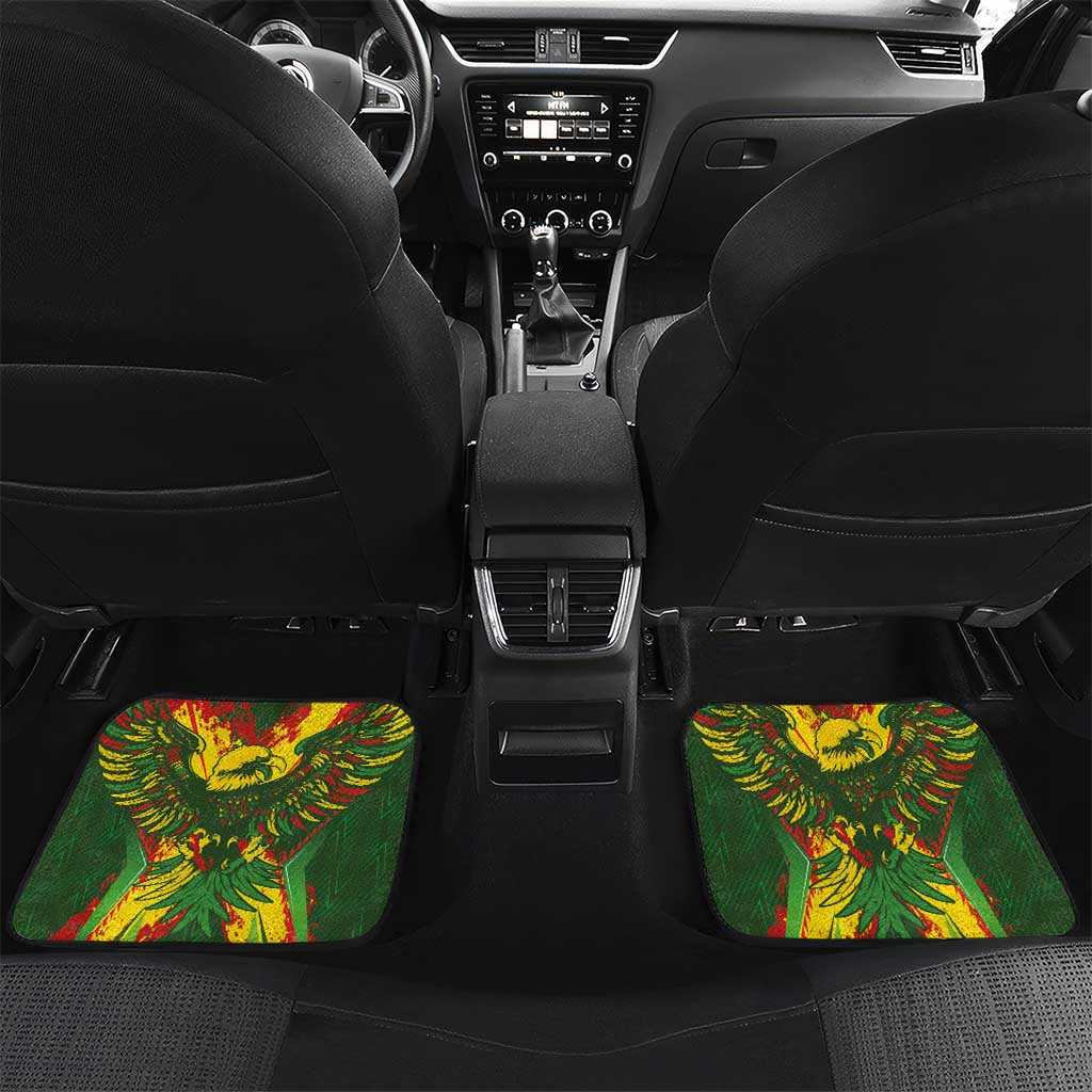 Custom Mali National Football Car Mats Grunge Les Aigles Sporty Style - African Pride