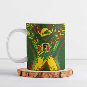 Custom Mali National Football Ceramic Mug Grunge Les Aigles Sporty Style - African Pride