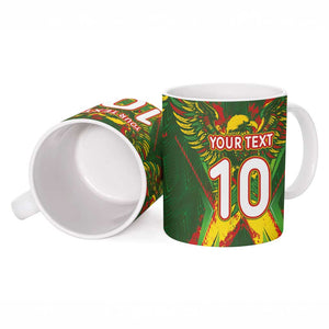 Custom Mali National Football Ceramic Mug Grunge Les Aigles Sporty Style - African Pride