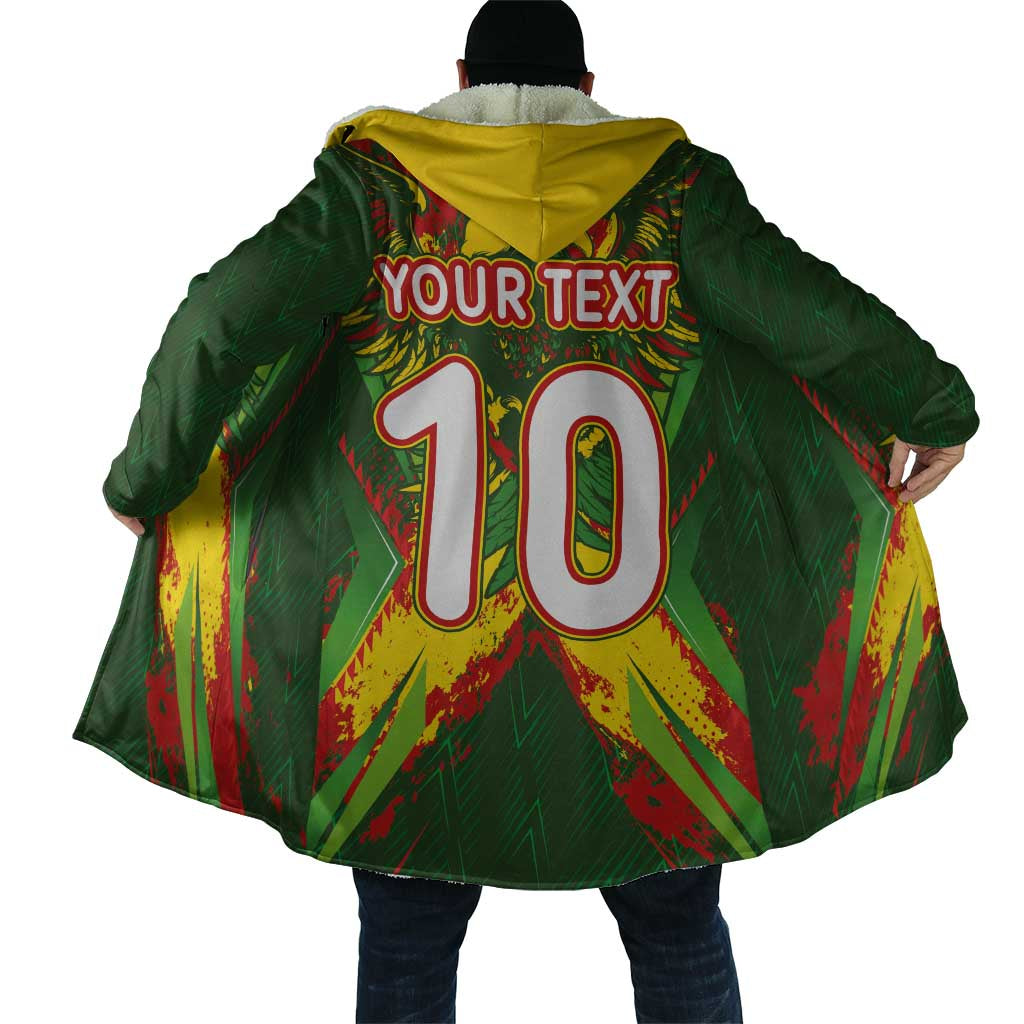 Custom Mali National Football Cloak Grunge Les Aigles Sporty Style - African Pride