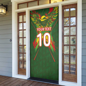 Custom Mali National Football Door Cover Grunge Les Aigles Sporty Style - African Pride