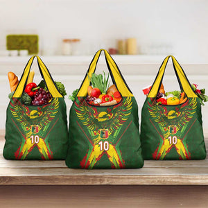 Custom Mali National Football Grocery Bag Grunge Les Aigles Sporty Style - African Pride