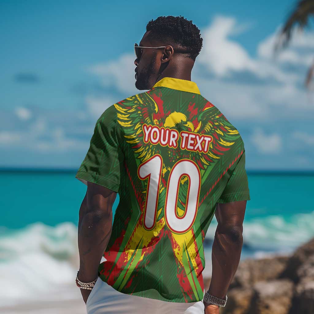 Custom Mali National Football Hawaiian Shirt Grunge Les Aigles Sporty Style - African Pride