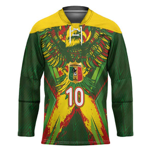 Custom Mali National Football Hockey Jersey Grunge Les Aigles Sporty Style - African Pride