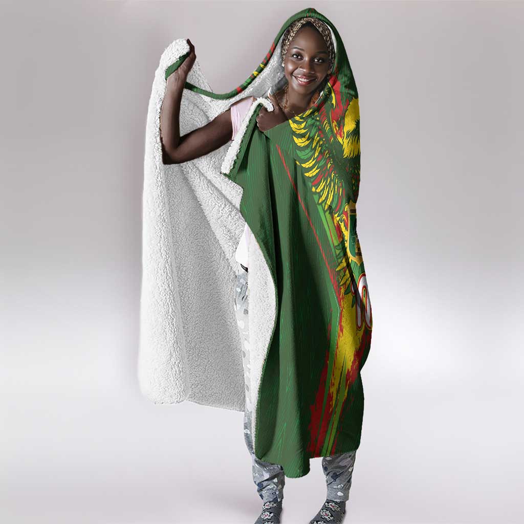 Custom Mali National Football Hooded Blanket Grunge Les Aigles Sporty Style - African Pride
