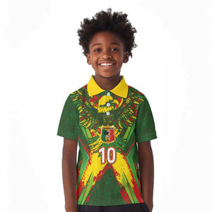Custom Mali National Football Kid Polo Shirt Grunge Les Aigles Sporty Style - African Pride
