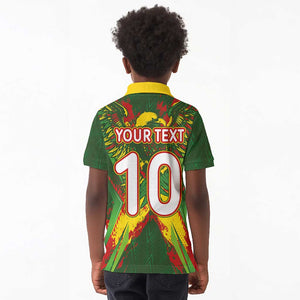Custom Mali National Football Kid Polo Shirt Grunge Les Aigles Sporty Style - African Pride