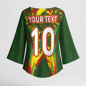 Custom Mali National Football Kimono Sleeve Blouse Grunge Les Aigles Sporty Style - African Pride