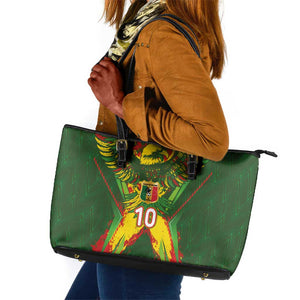 Custom Mali National Football Leather Tote Bag Grunge Les Aigles Sporty Style - African Pride