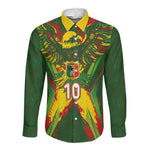 Custom Mali National Football Long Sleeve Button Shirt Grunge Les Aigles Sporty Style - African Pride